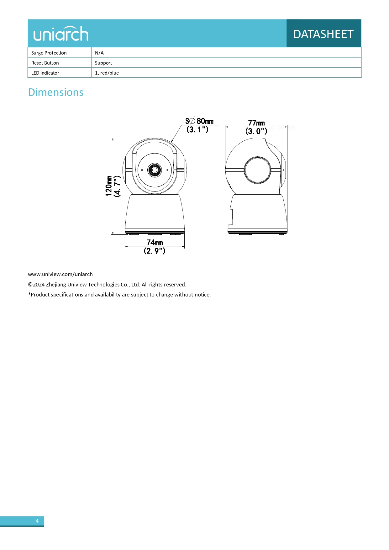 datasheet page number 4