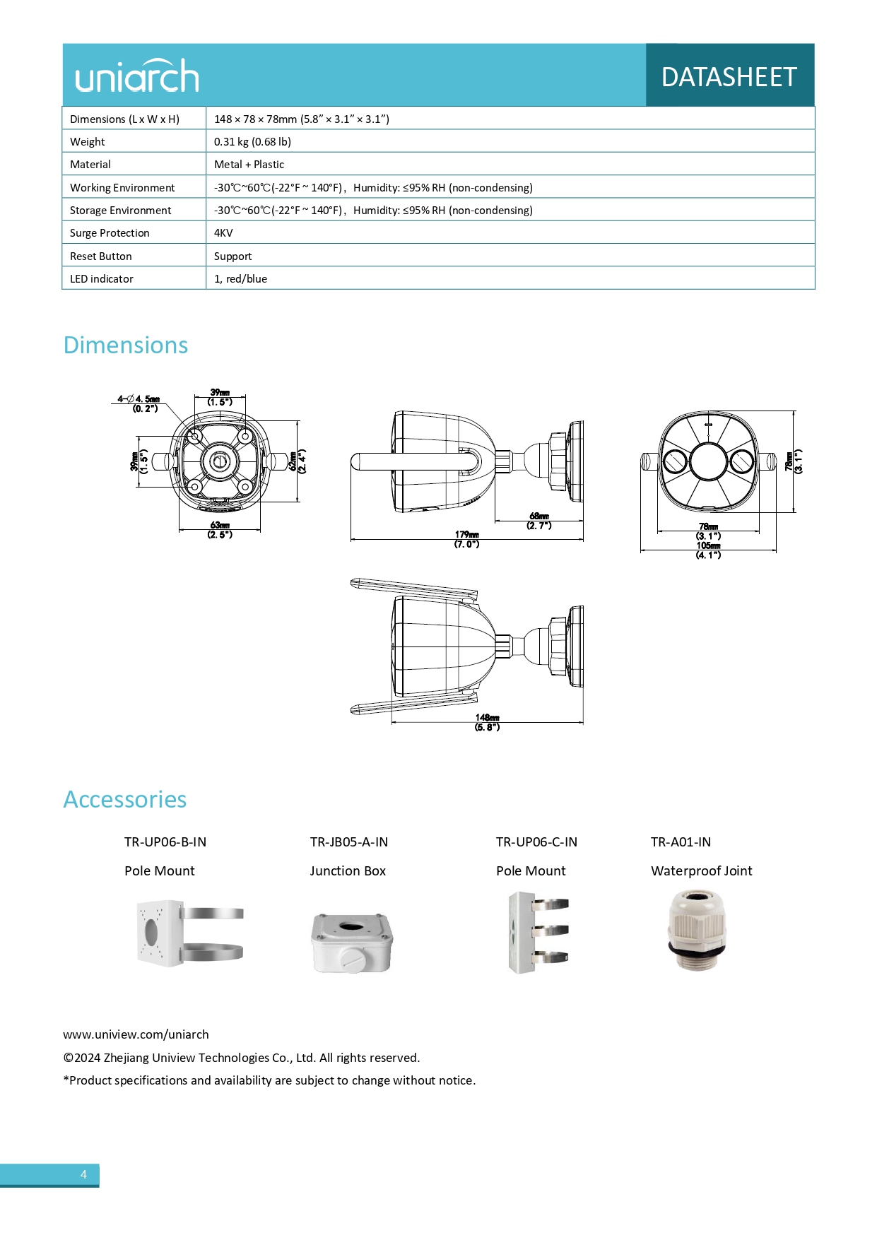 datasheet page number 4