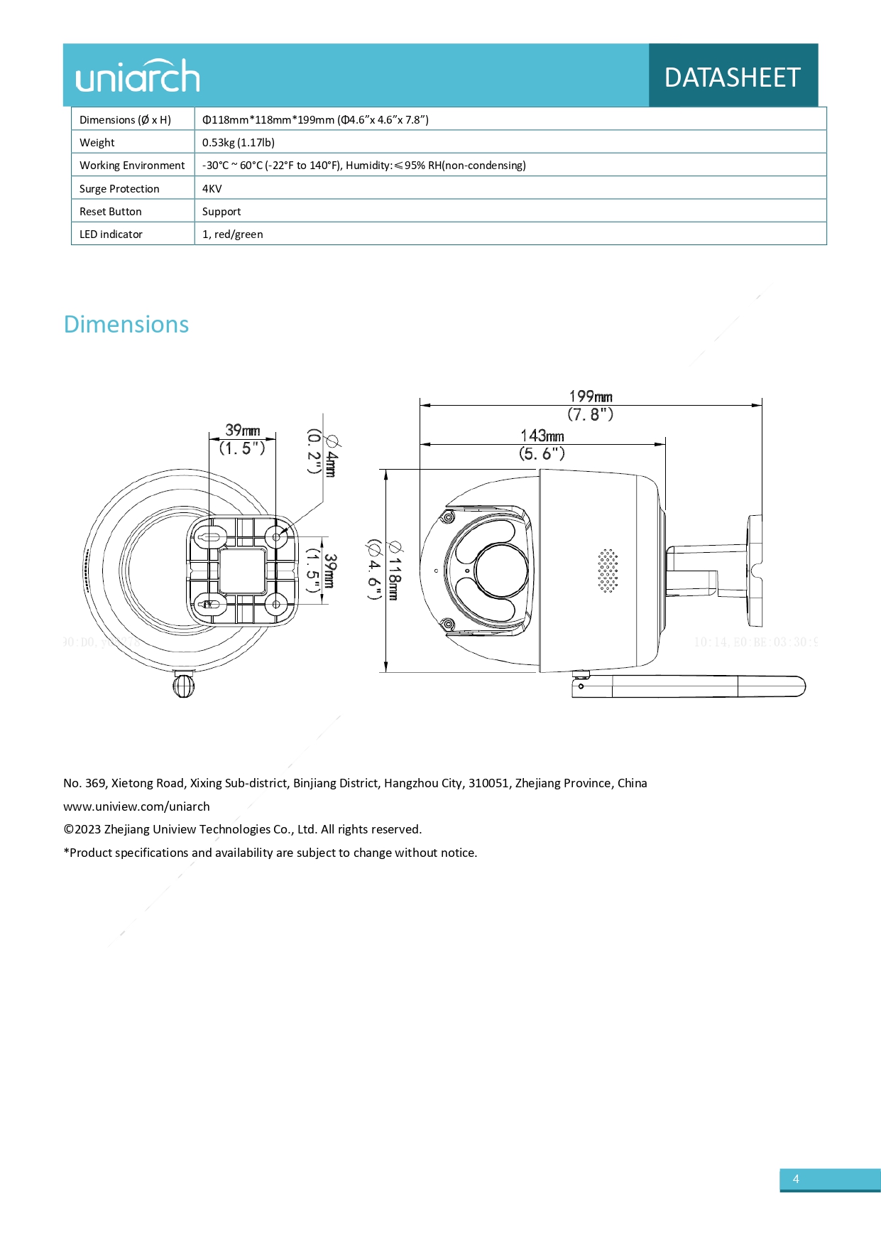 datasheet page number 4