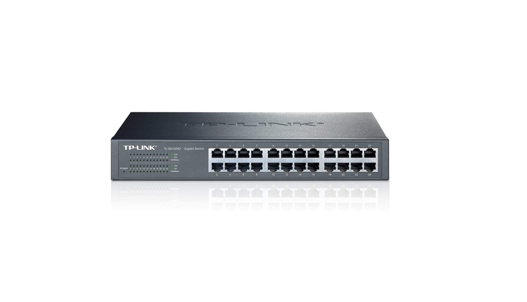 SWITCH 24 PORT TP-LINK GIGABIT RACKABLE TL-SG1024D 