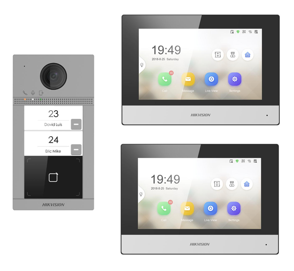 KIT VIDEOPHONE IP HIKVISION 2 POSTES