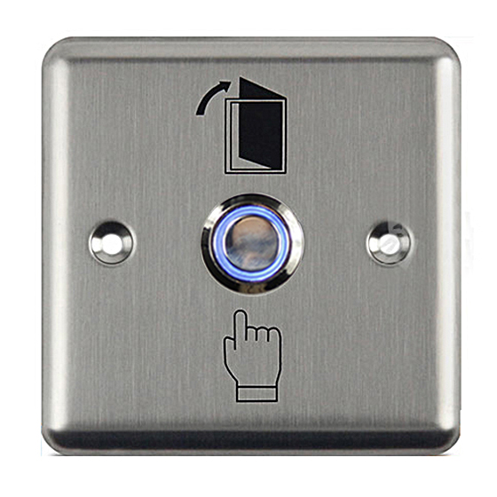 BOUTON EXIT INOX ENCASTRÉE CARRÉ 