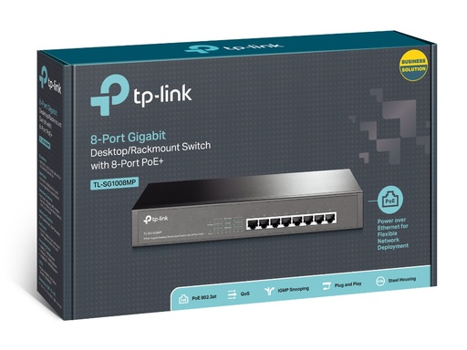 [TL-SG1008MP] Switch de bureau rackable 8 ports Gigabit PoE+
