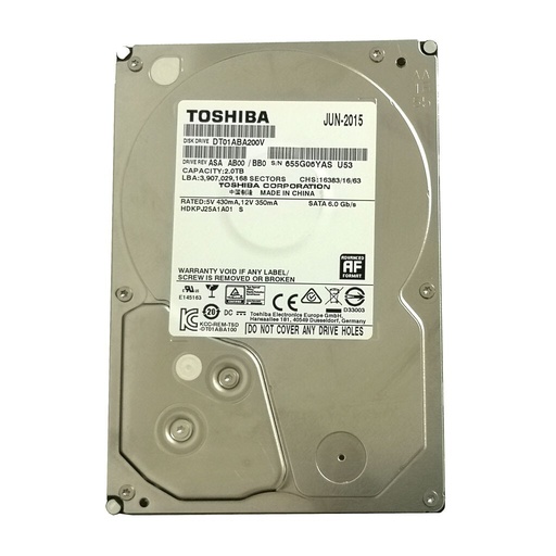 DISQUE DUR 3.5" 2TB TOSHIBA SURVEILLANCE